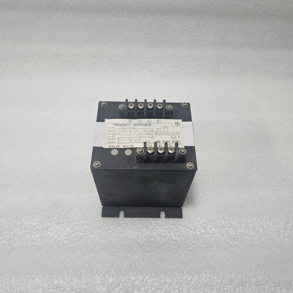 TOYO KEIKI FG-2T-SD FREQUENCY TRANSDUCER 45–65HZ DC 4–20MA CLASS 0.5