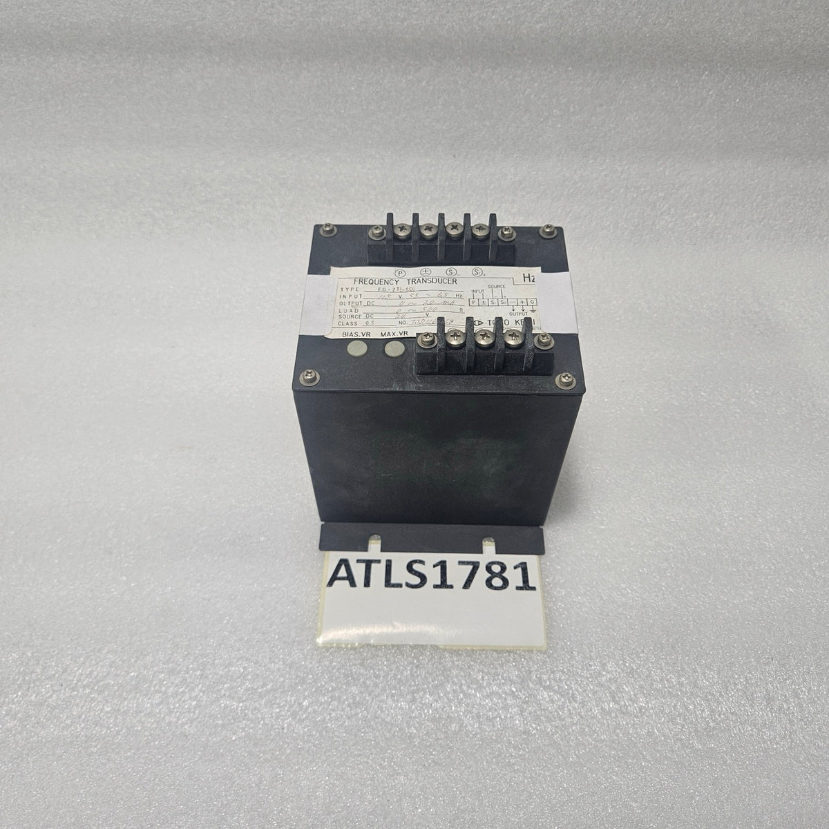 TOYO KEIKI FG-2T-SD FREQUENCY TRANSDUCER 45–65HZ DC 4–20MA CLASS 0.5
