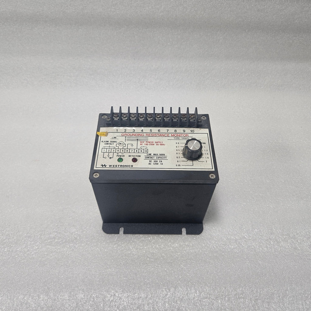 WESTRONICS SBAG-202 GROUNDING RESISTANCE MONITOR AC 180–250V 500V LINE