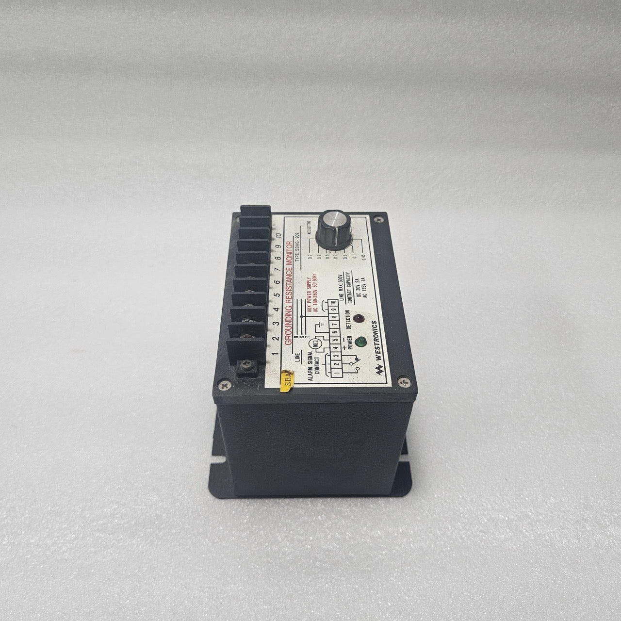 WESTRONICS SBAG-202 GROUNDING RESISTANCE MONITOR AC 180–250V 500V LINE