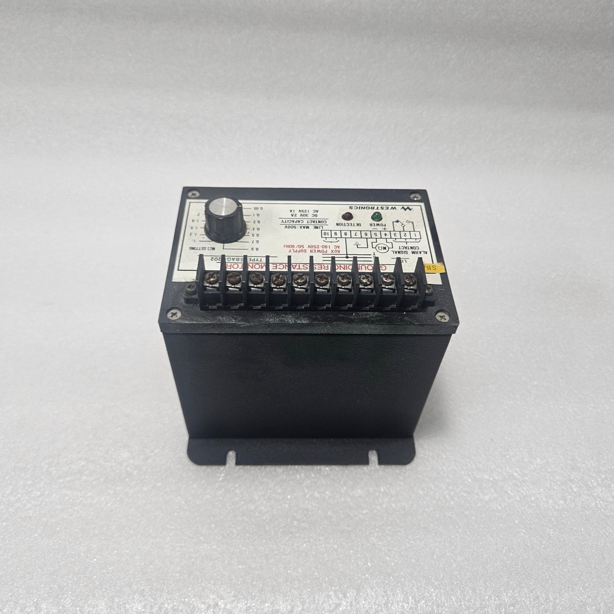 WESTRONICS SBAG-202 GROUNDING RESISTANCE MONITOR AC 180–250V 500V LINE