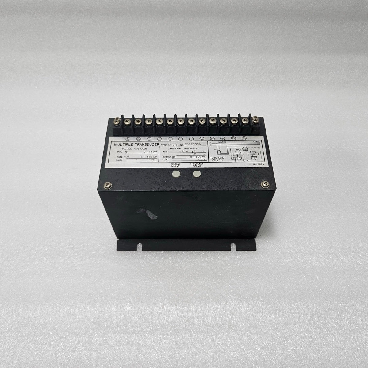 TOYO KEIKI MT-3-3 MULTIPLE TRANSDUCER VOLTAGE & FREQUENCY 0–150VAC 55–65HZ