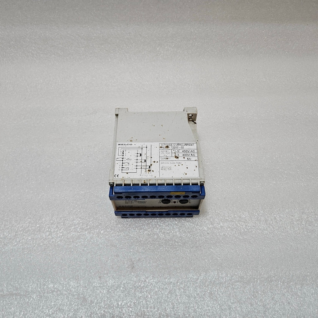 SELCO T2200-02 OVERCURRENT RELAY | 5A | 400 / 450V AC BODY BURNT OPERATIONAL