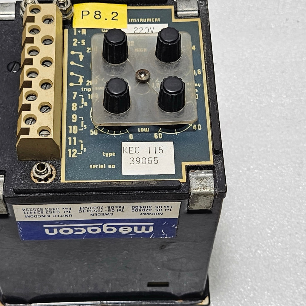 MEGACON KEC 115 3-PHASE SHORT CIRCUIT & OVERCURRENT GUARD WITH KA ANALOG INDICAT
