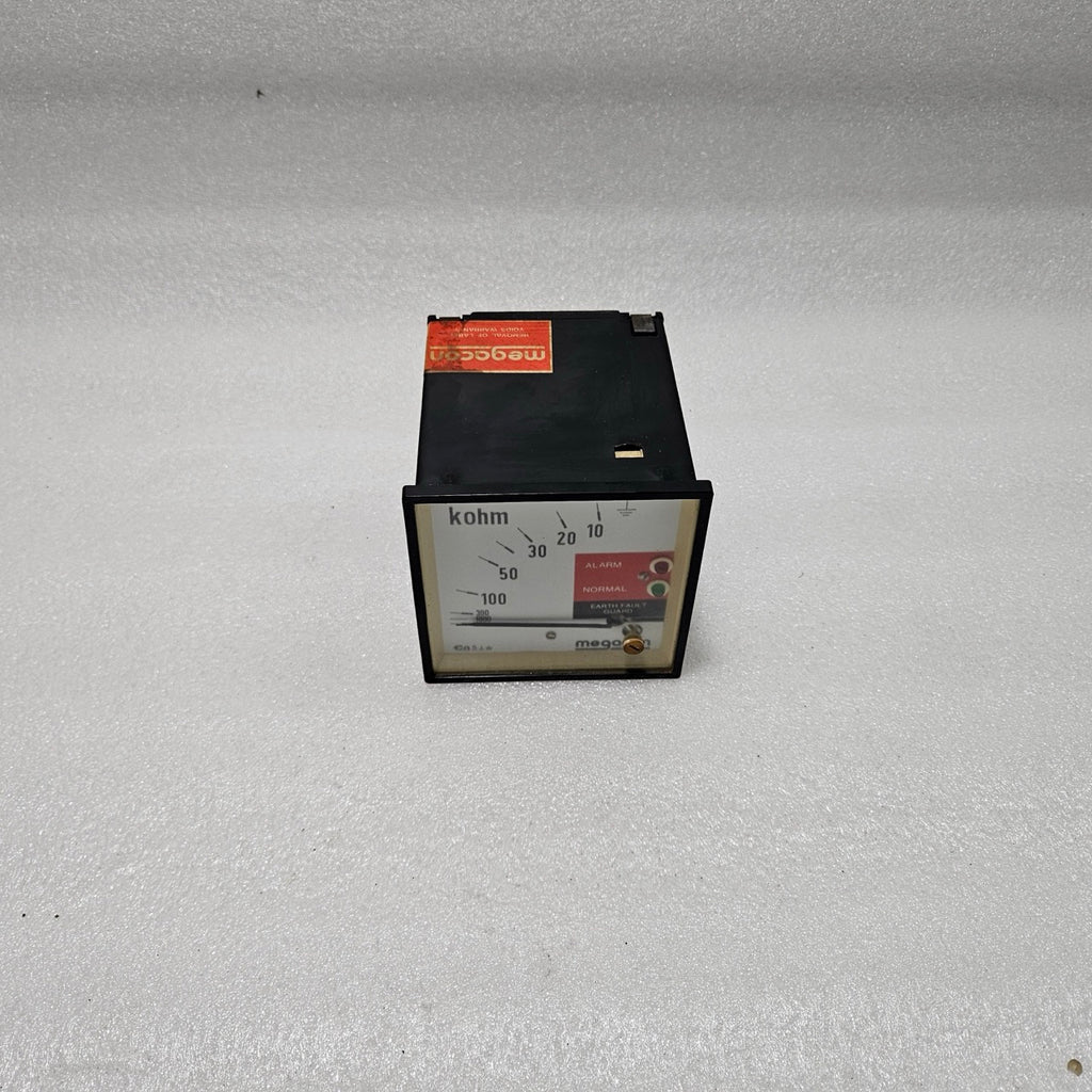 MEGACON KPM 161 EARTH FAULT GUARD RELAY WITH KOHM ANALOG METER | 220–240V AC SUP