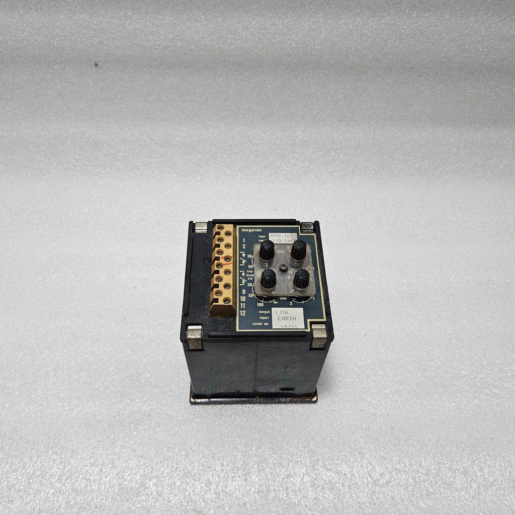 MEGACON KPM 161 EARTH FAULT GUARD RELAY WITH KOHM ANALOG METER | 220–240V AC SUP