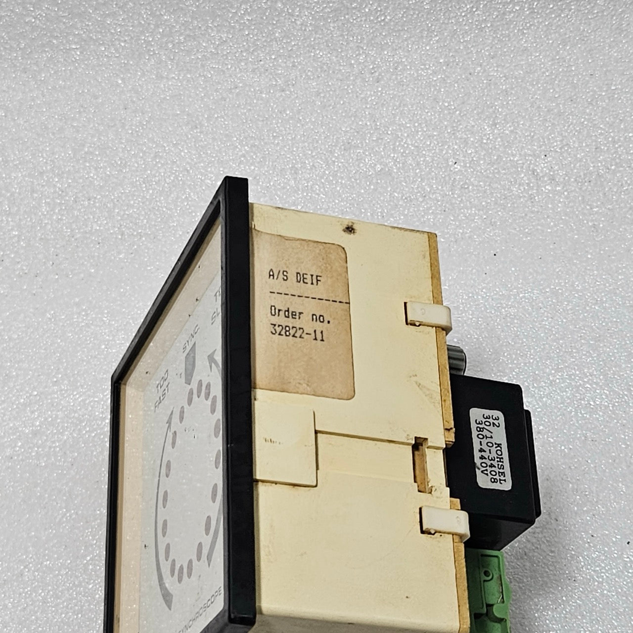 DEIF CHECK SYNCHROSCOPE PANEL METER GENERATOR SYNCHRONIZING INDICATOR 380–440V