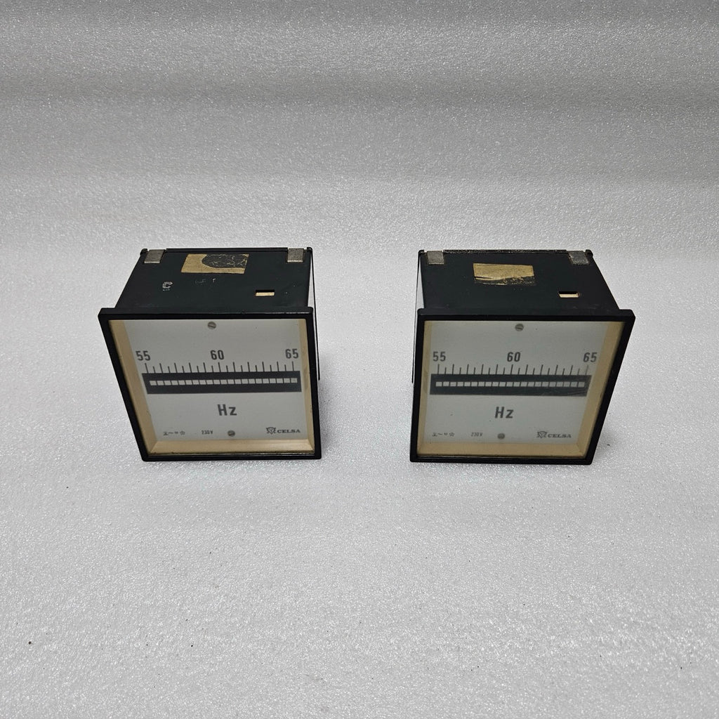 CELSA 55–65 HZ ANALOG FREQUENCY METER 230V AC PANEL MOUNTED HZ METER FOR GENERAT