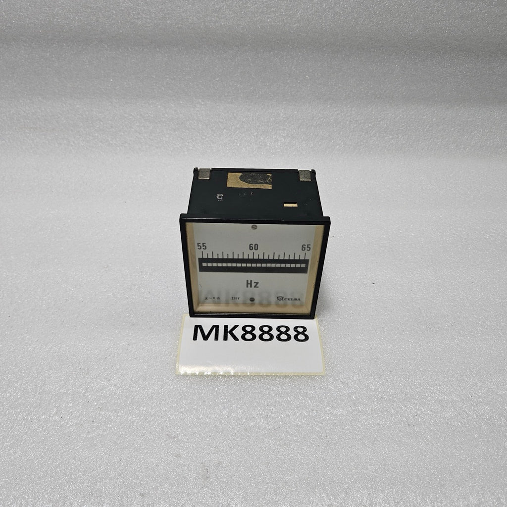 CELSA 55–65 HZ ANALOG FREQUENCY METER 230V AC PANEL MOUNTED HZ METER FOR GENERAT