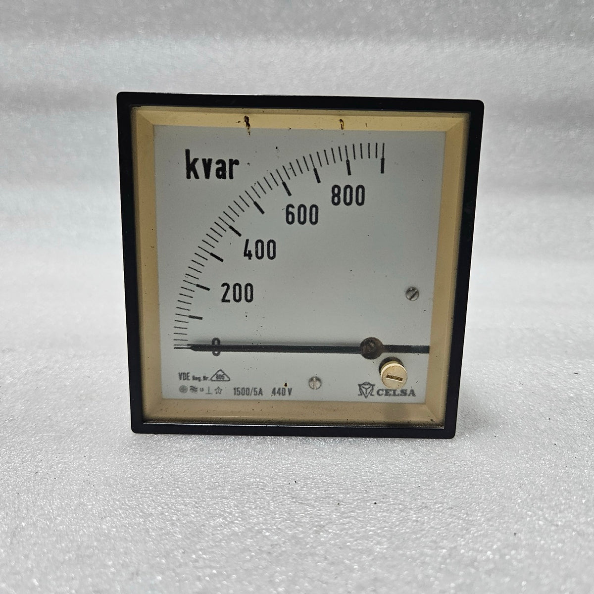 CELSA ANALOG KVAR METER 0–800 KVAR PANEL MOUNT 1500/5A 440V