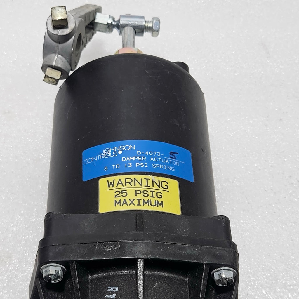 JOHNSON CONTROLS D-4073-5 PNEUMATIC DAMPER ACTUATOR, 8–13 PSI SPRING RANGE, 25 P