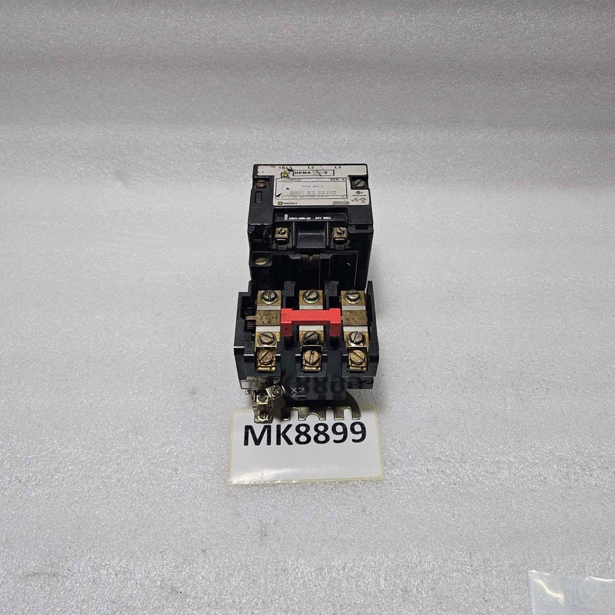 SQUARE D NEMA SIZE 0 MOTOR STARTER 8536 SBO2S (SERIES A)