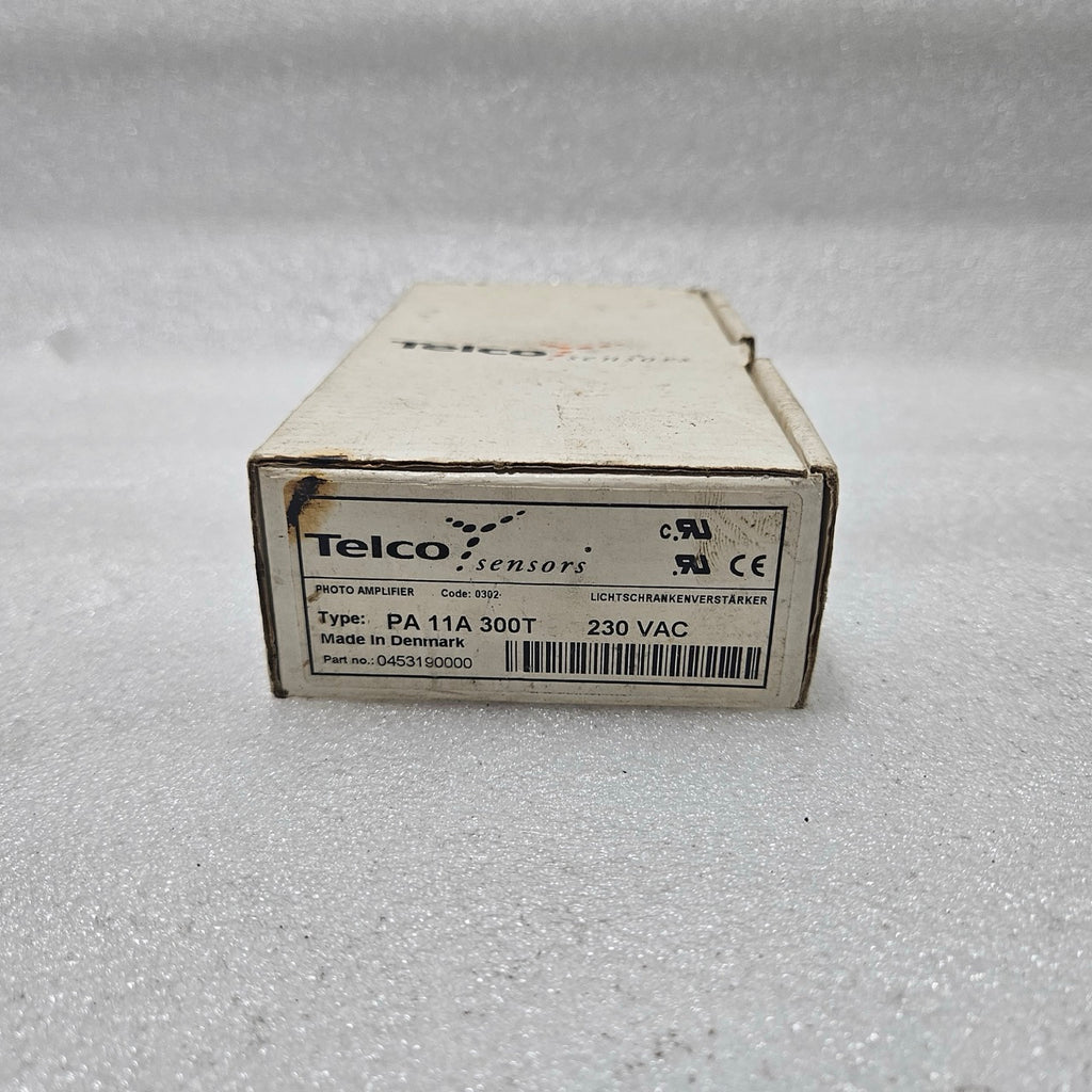 TELCO SENSORS PA11A 300T PHOTO AMPLIFIER – 230 VAC, 10 SEC TIMER 0453190000