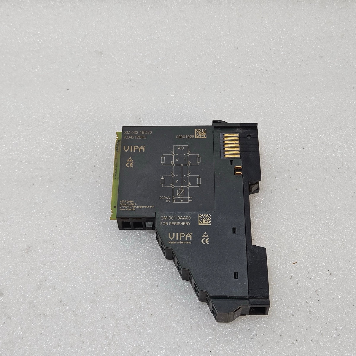 VIPA SM 032-1BD30 ANALOG OUTPUT MODULE AO 4X12BITU – 4 CHANNEL 12-BIT VOLTAGE PL