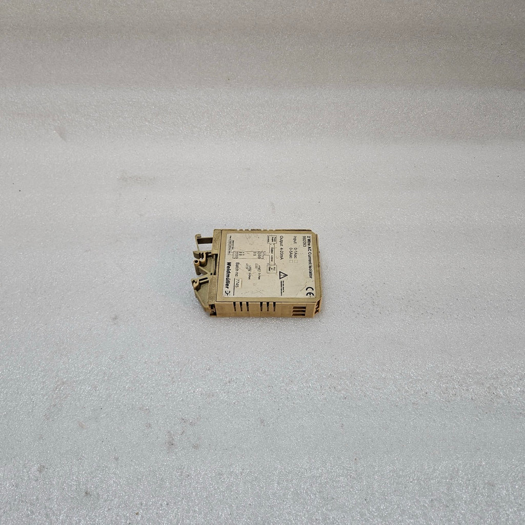 WEIDMÜLLER 992093 2-WIRE AC CURRENT ISOLATOR 0-1A/0-5A AC | COVER MISSING