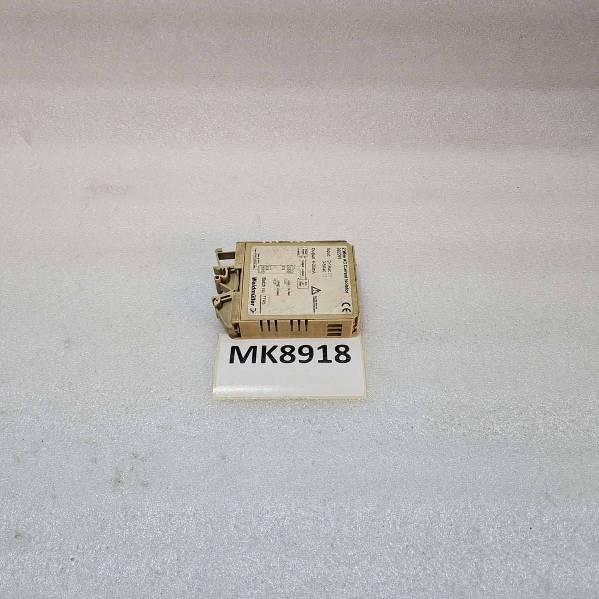 WEIDMÜLLER 992093 2-WIRE AC CURRENT ISOLATOR 0-1A/0-5A AC | COVER MISSING