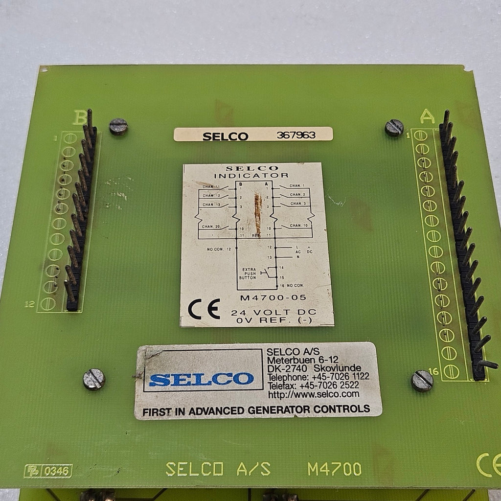 SELCO M4700-05 ALARM INDICATOR 24VDC PANEL MOUNT ALARM MODULE FOR GENERATOR & CO