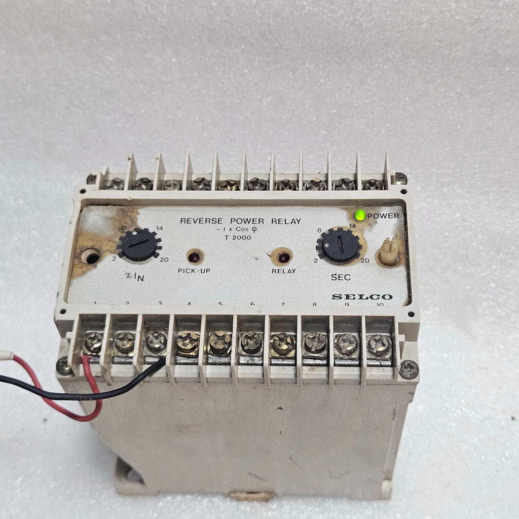 SELCO T2000-01 REVERSE POWER RELAY 380/440VAC 5A GENERATOR PROTECTION RELAY