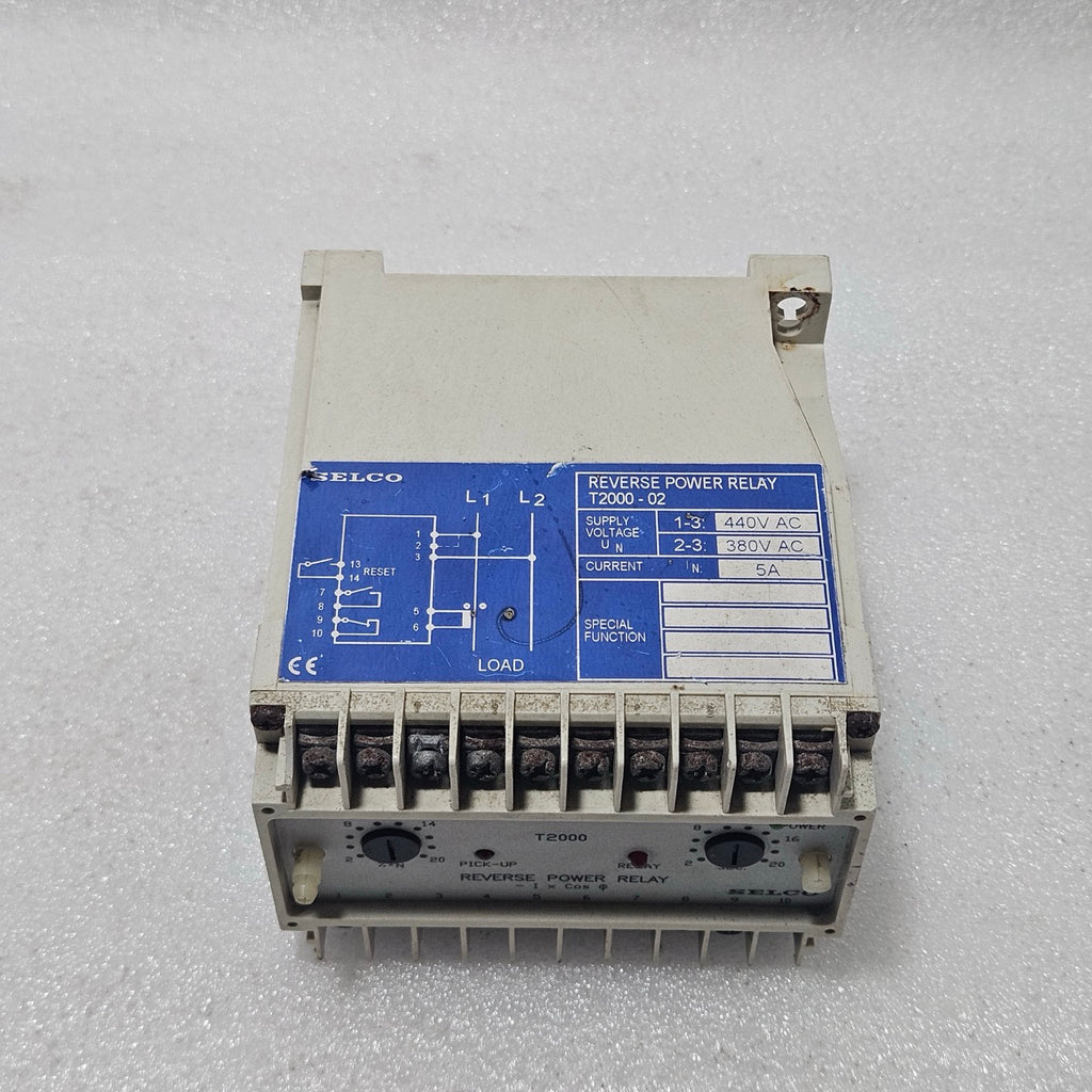 SELCO T2000-02 REVERSE POWER RELAY | 440/380 V | DAMAGED ON BOTTOM