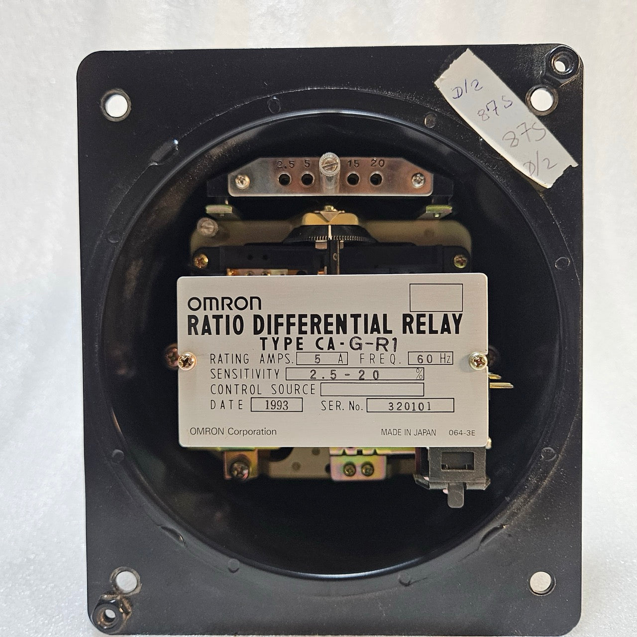 OMRON CA-G-R1 RATIO DIFFERENTIAL RELAY 5A 60HZ PROTECTIVE RELAY – MADE IN JAPAN