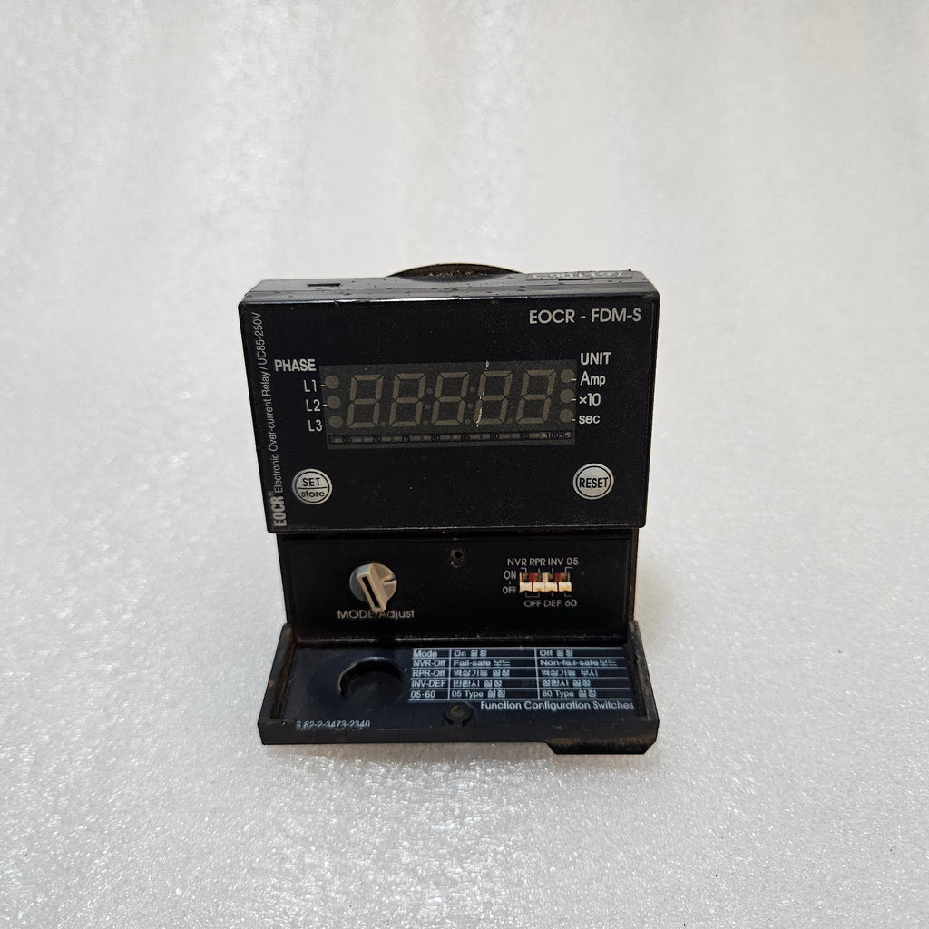EOCR FDM-S ELECTRONIC OVERCURRENT RELAY MOTOR PROTECTION DIGITAL DISPLAY
