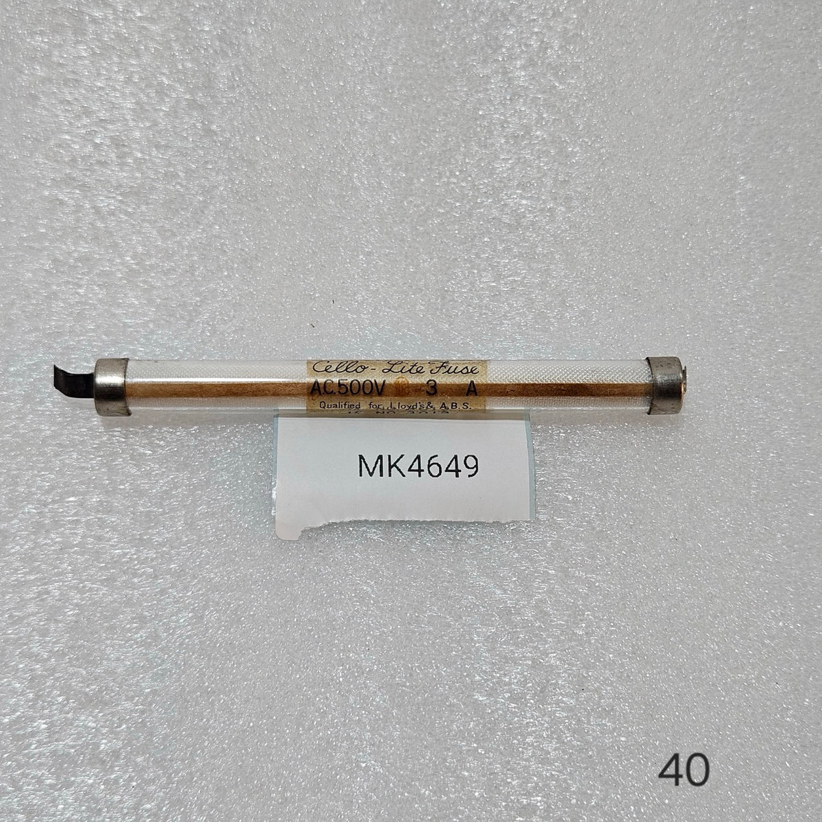 CELLO-LITE MARINE FUSE AC 500V 3A – LLOYD’S & ABS APPROVED CERTIFIED MK3013