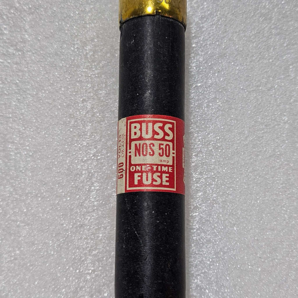 BUSSMANN NOS-50 ONE-TIME FUSE 50A 600V INDUSTRIAL CARTRIDGE FUSE – BUSS MFG DIVI