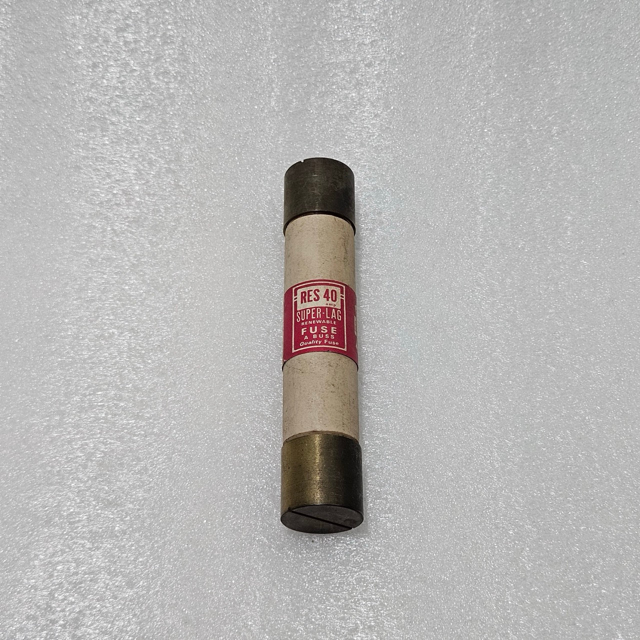 BUSSMANN RES-40 SUPER-LAG RENEWABLE FUSE, CLASS H, 40A, 600V AC