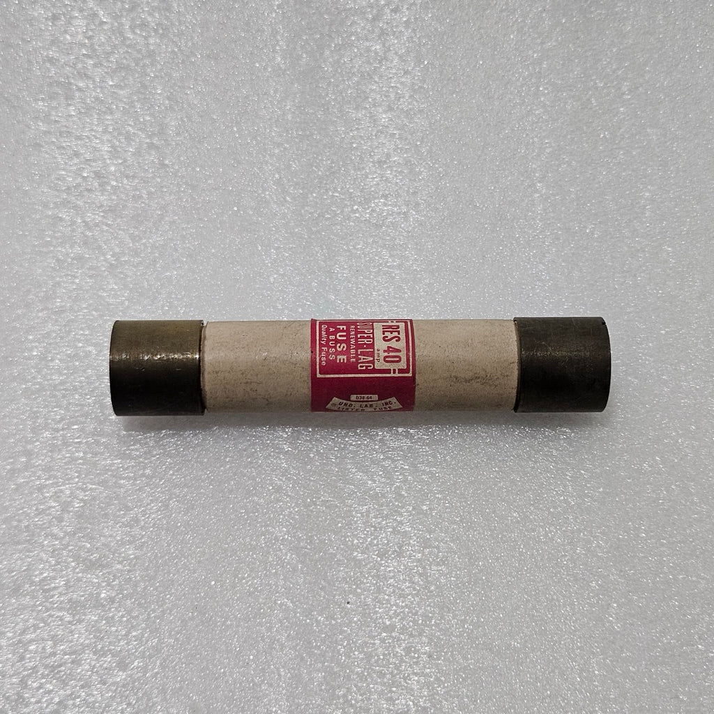 BUSSMANN RES-40 SUPER-LAG RENEWABLE FUSE, CLASS H, 40A, 600V AC
