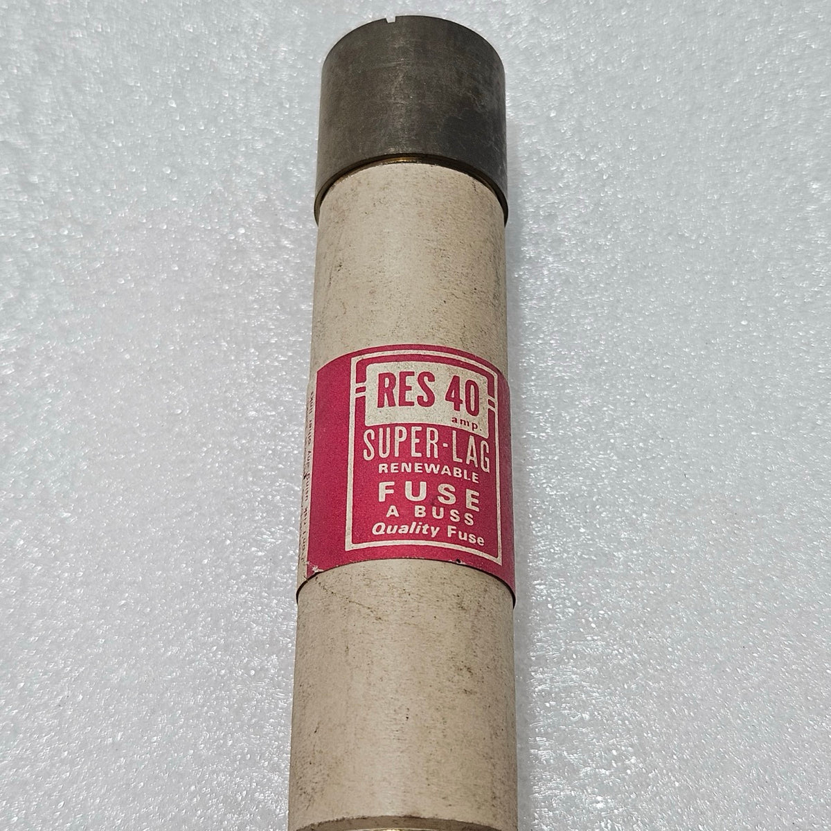 BUSSMANN RES-40 SUPER-LAG RENEWABLE FUSE, CLASS H, 40A, 600V AC