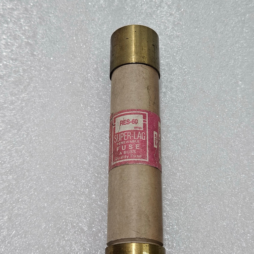 BUSSMANN RES-60 SUPER-LAG RENEWABLE FUSE, 60 A, 600 VAC, CLASS H