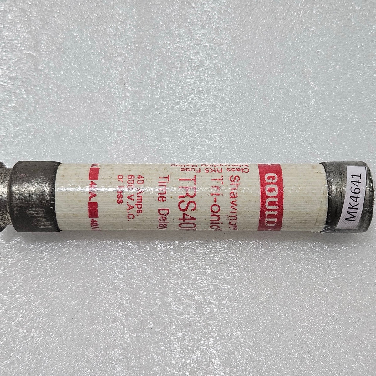 SHAWMUT TRI-ONIC TRS40R TIME-DELAY FUSE, 40A, 600VAC (CLASS RK5)