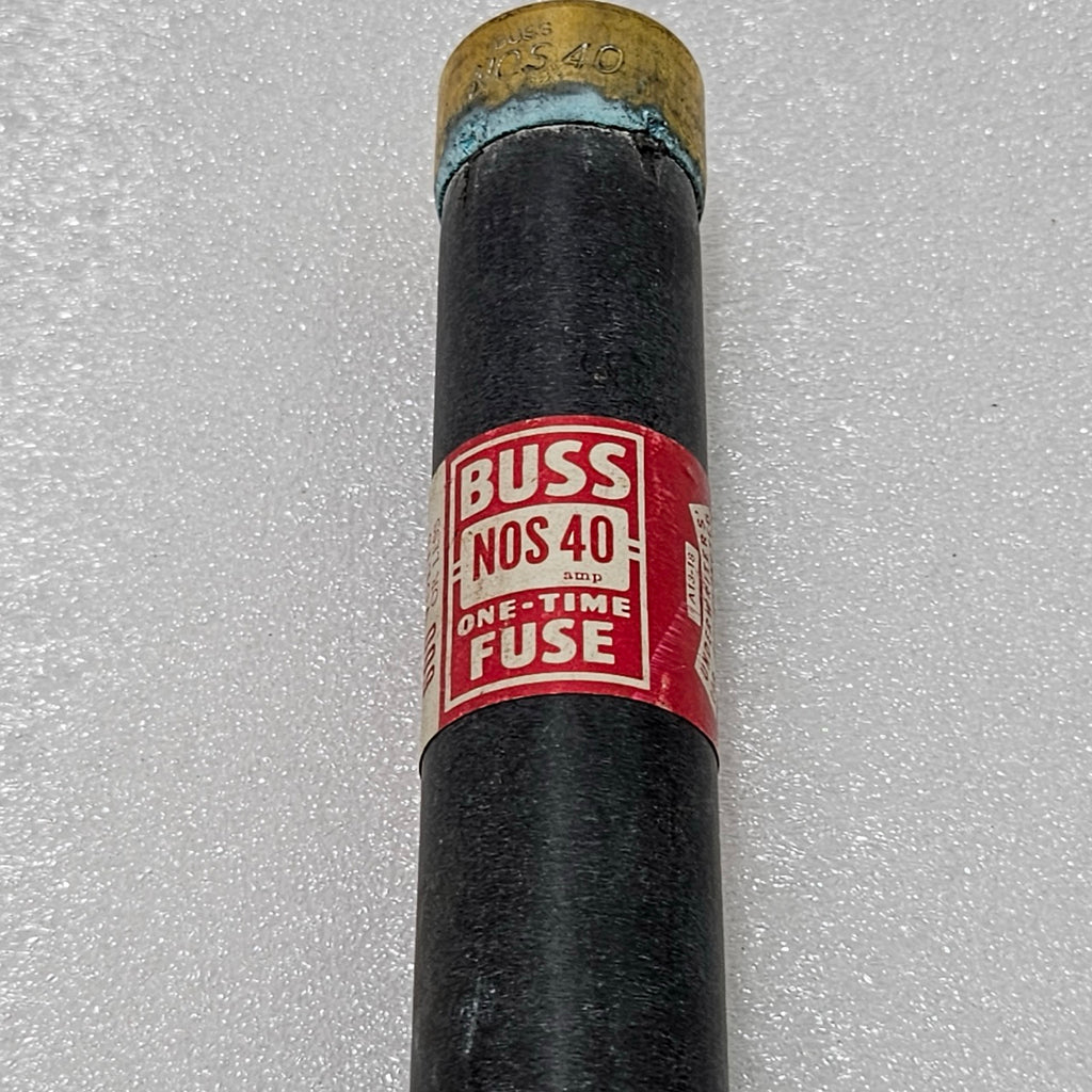 BUSSMANN NOS-40 ONE-TIME FUSE 40A INDUSTRIAL CARTRIDGE FUSE – BUSSMANN MFG DIVIS