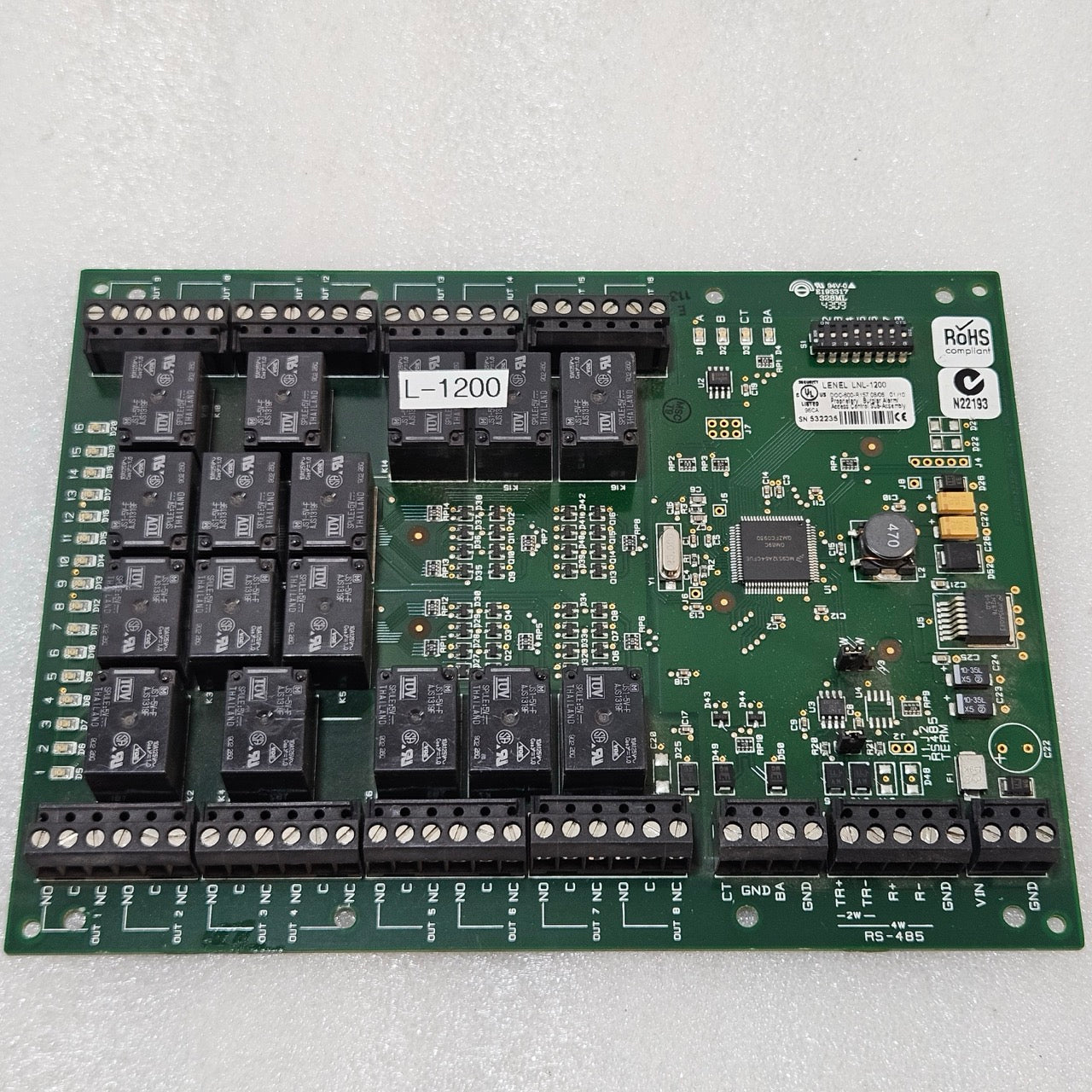 LENEL LNL-1200 ACCESS CONTROL SUB-ASSEMBLY BOARD | UL LISTED SECURITY MODULE | H