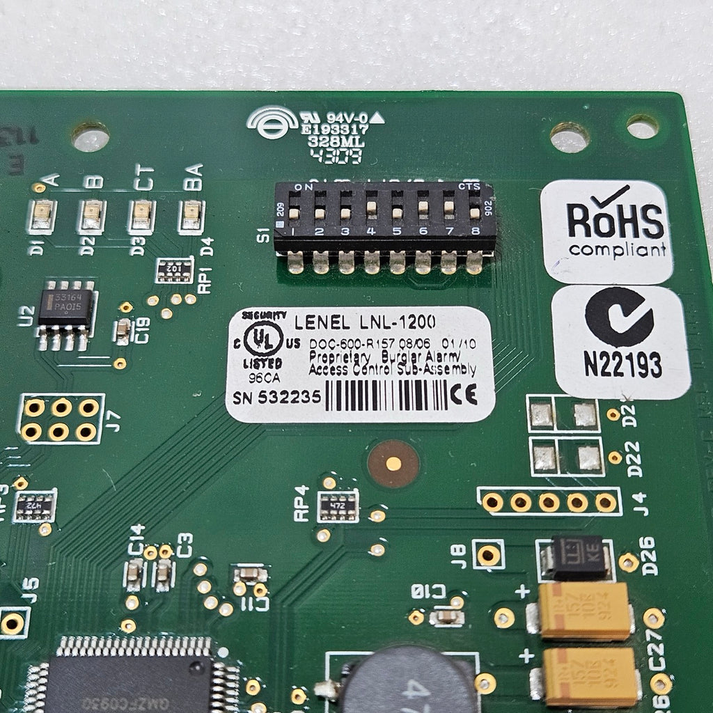 LENEL LNL-1200 ACCESS CONTROL SUB-ASSEMBLY BOARD | UL LISTED SECURITY MODULE | H