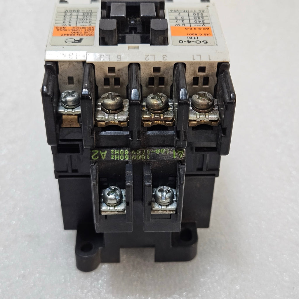 FUJI ELECTRIC SC-4-0 MAGNETIC CONTACTOR 25A 3-POLE 100-110V COIL MOTOR CONTACTOR
