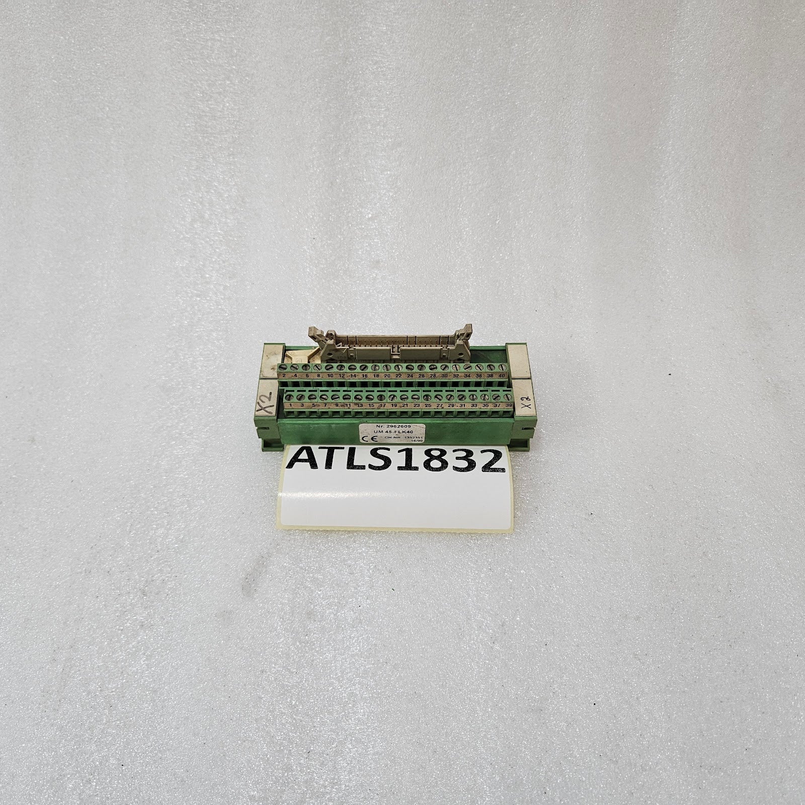 PHOENIX CONTACT UM 45-FLK40 INTERFACE MODULE BASE – 40-PIN DIN RAIL TERMINAL MOD