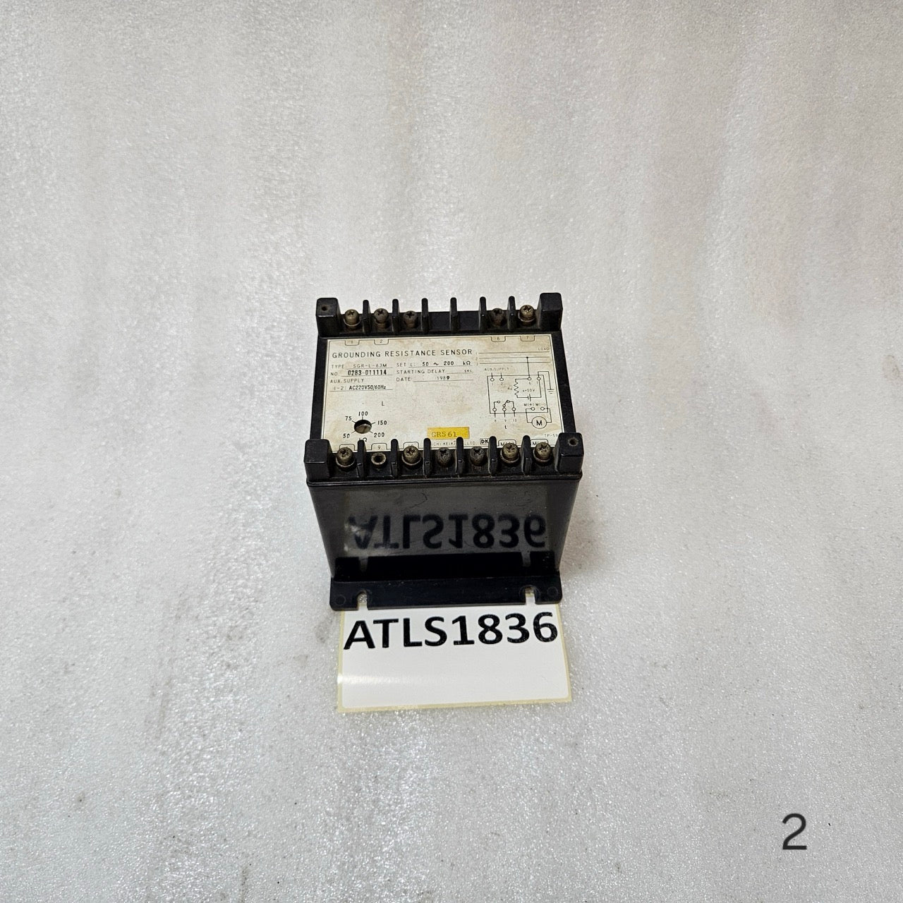 DAICHI KEIKI SGR-L-63M GROUNDING RESISTANCE SENSOR AC220V 50-200KΩ 220V JAPAN