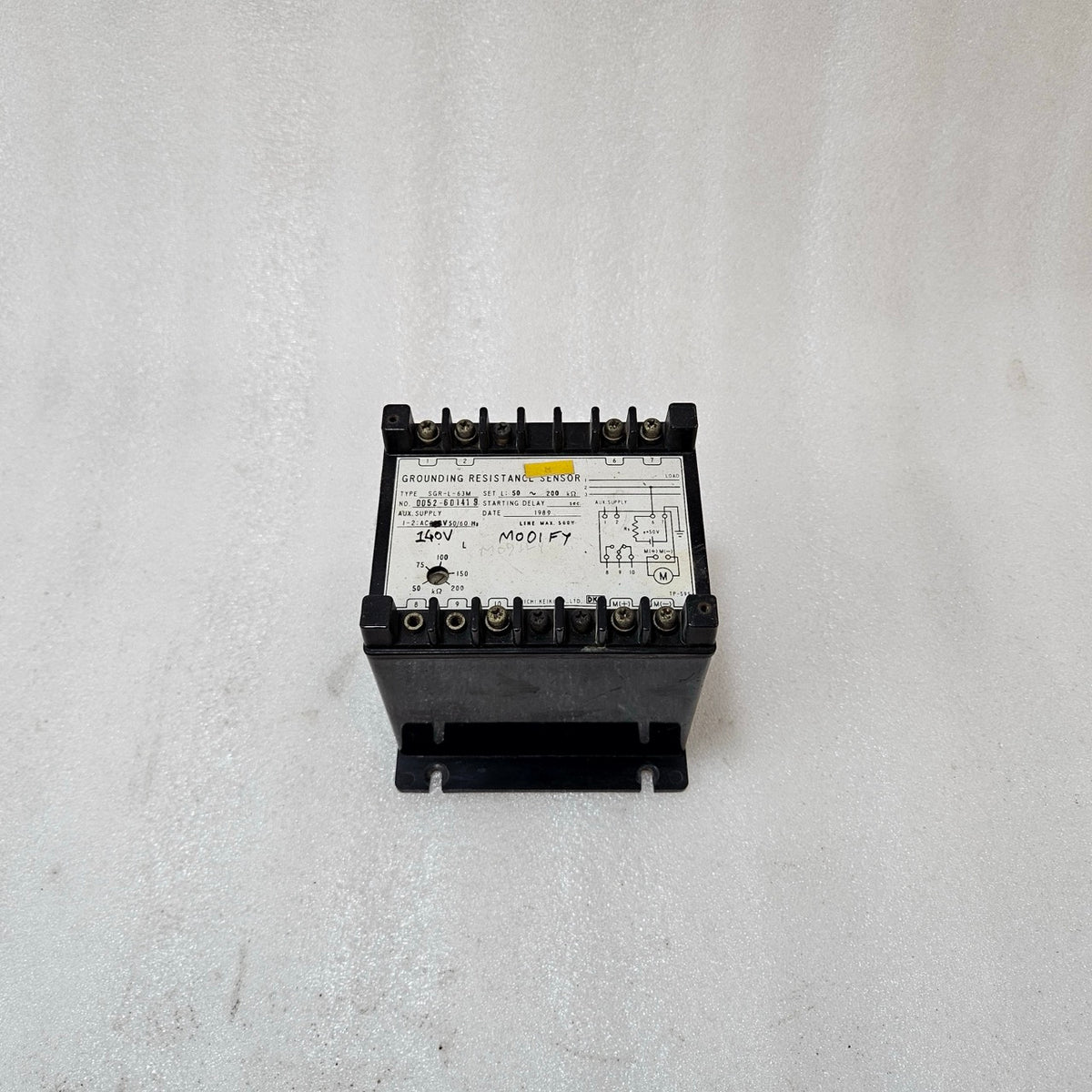 DAICHI KEIKI SGR-L-63M GROUNDING RESISTANCE SENSOR AC140V 50-200KΩ JAPAN