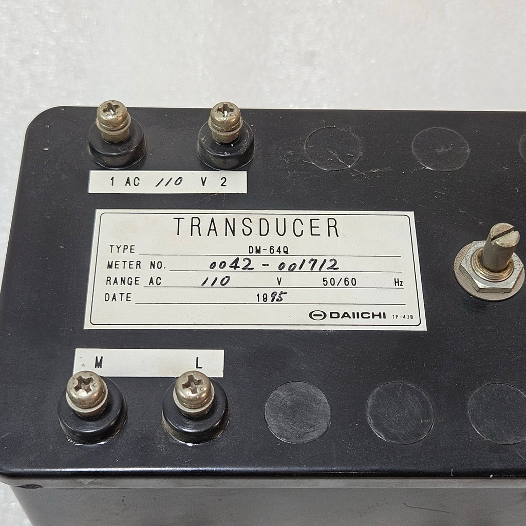 DAIICHI DM-64Q AC110V TRANSDUCER METER 50/60HZ PANEL INSTRUMENT – MADE IN JAPAN