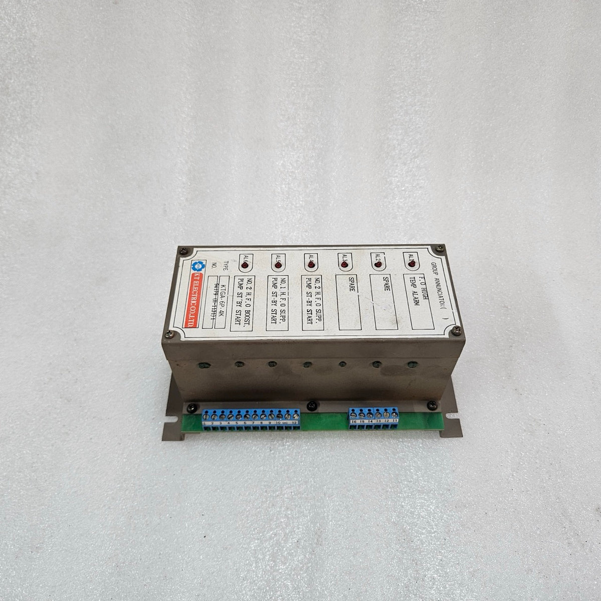 KT ELECTRIC KTGA-6P-4K GROUP ANNUNCIATOR ALARM MODULE – INDUSTRIAL PANEL ALARM U