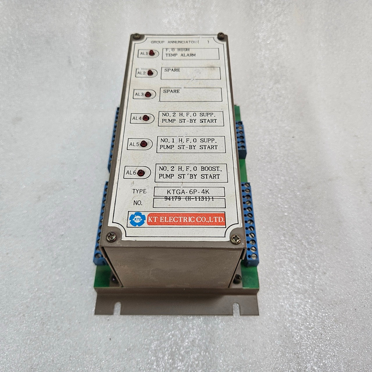 KT ELECTRIC KTGA-6P-4K GROUP ANNUNCIATOR ALARM MODULE – INDUSTRIAL PANEL ALARM U