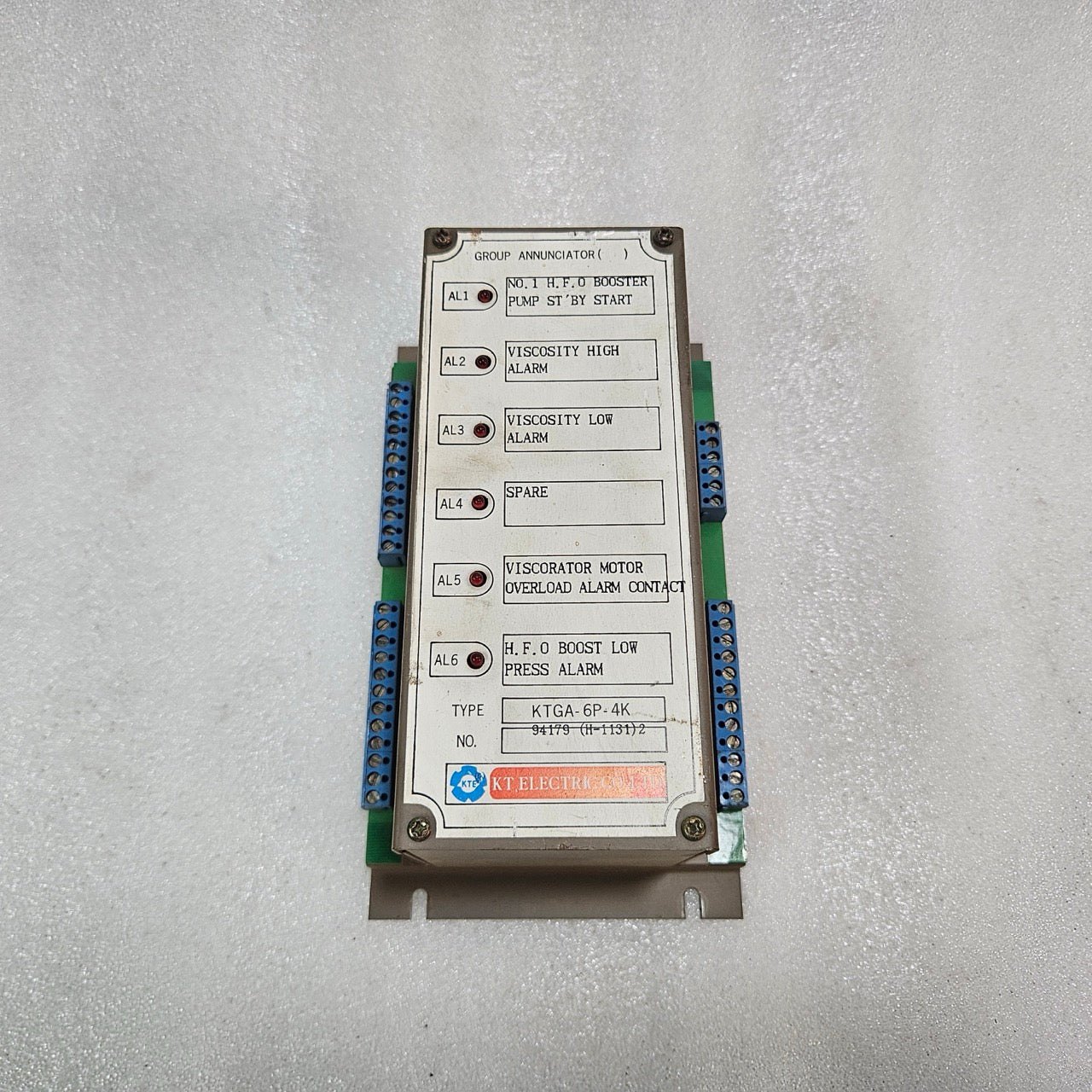 KT ELECTRIC KTGA-6P-4K MARINE ALARM ANNUNCIATOR MODULE – MULTI-CHANNEL PUMP