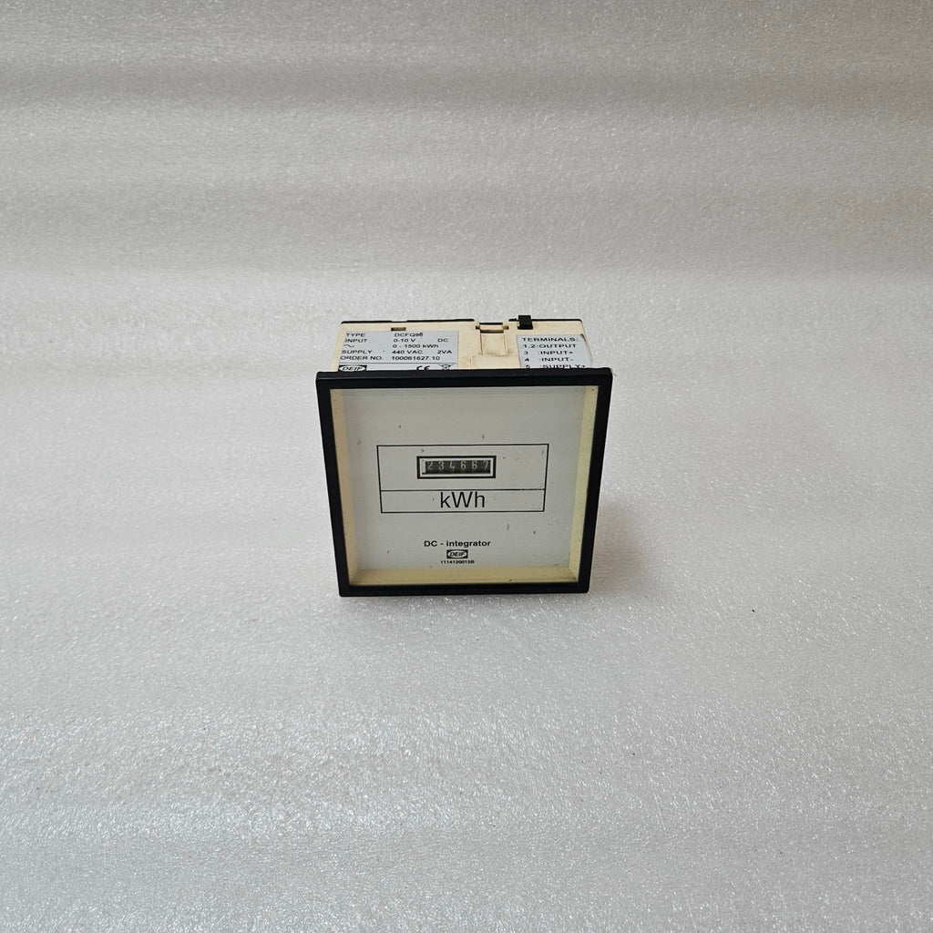 DEIF DCFQ96 DC INTEGRATOR ENERGY METER 0–10V DC INPUT 0–1500 KWH 440V