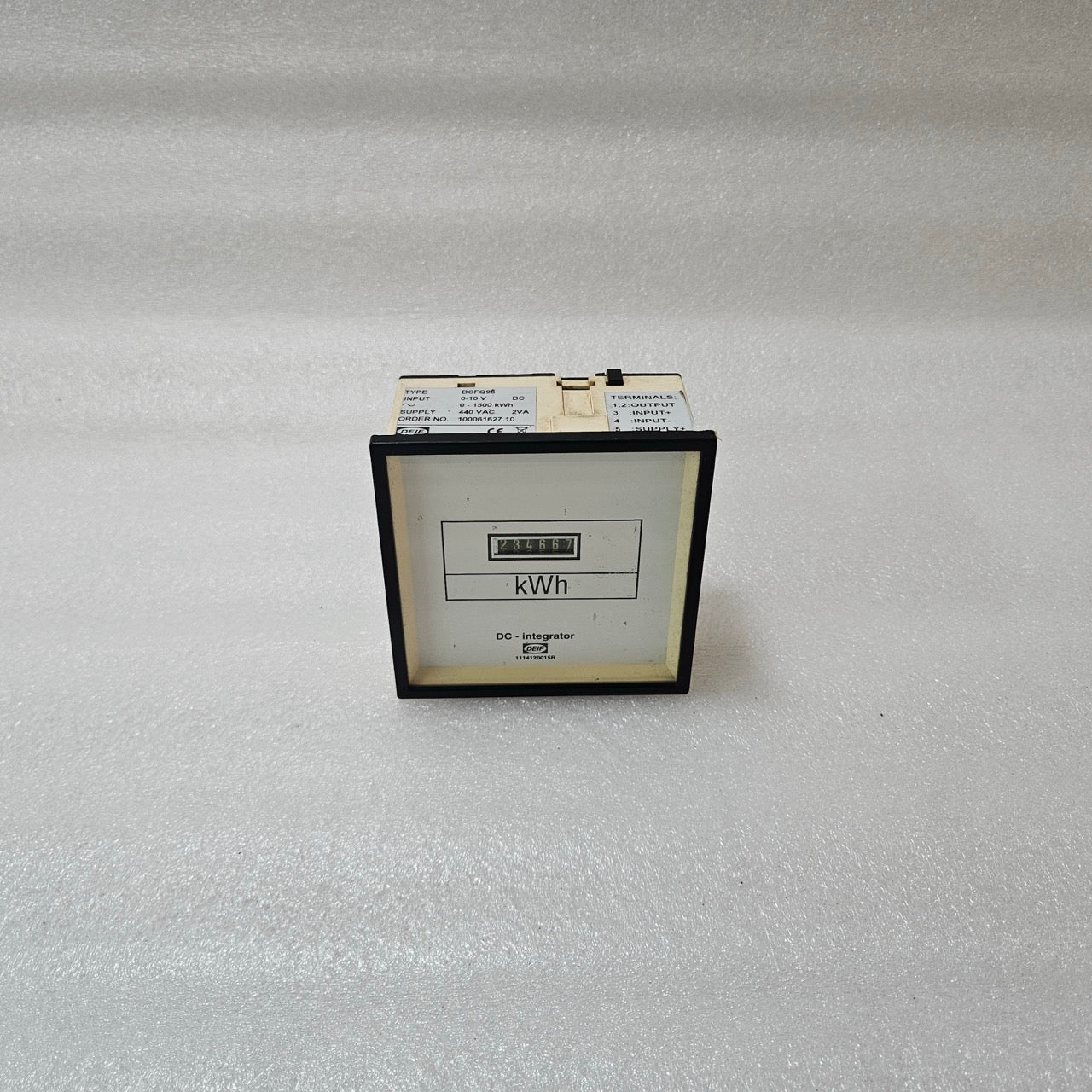 DEIF DCFQ96 DC INTEGRATOR ENERGY METER 0–10V DC INPUT 0–1500 KWH 440V