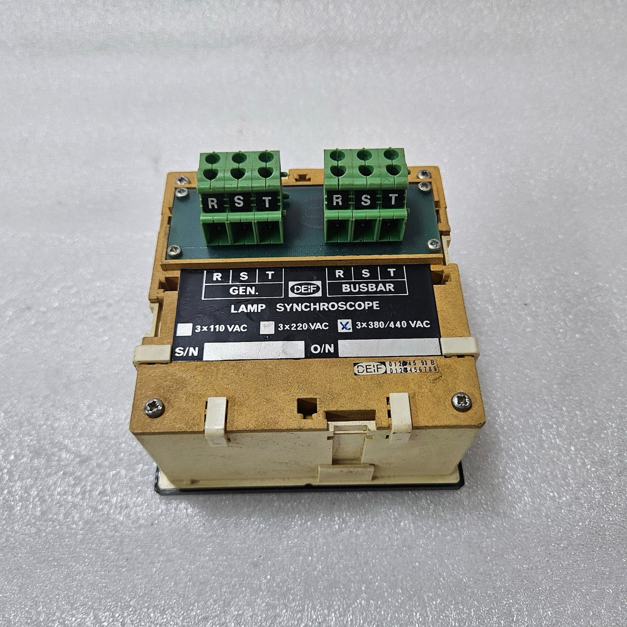 DEIF LAMP SYNCHROSCOPE GENERATOR SYNCHRONIZING INDICATOR PANEL METER 3×380–440V
