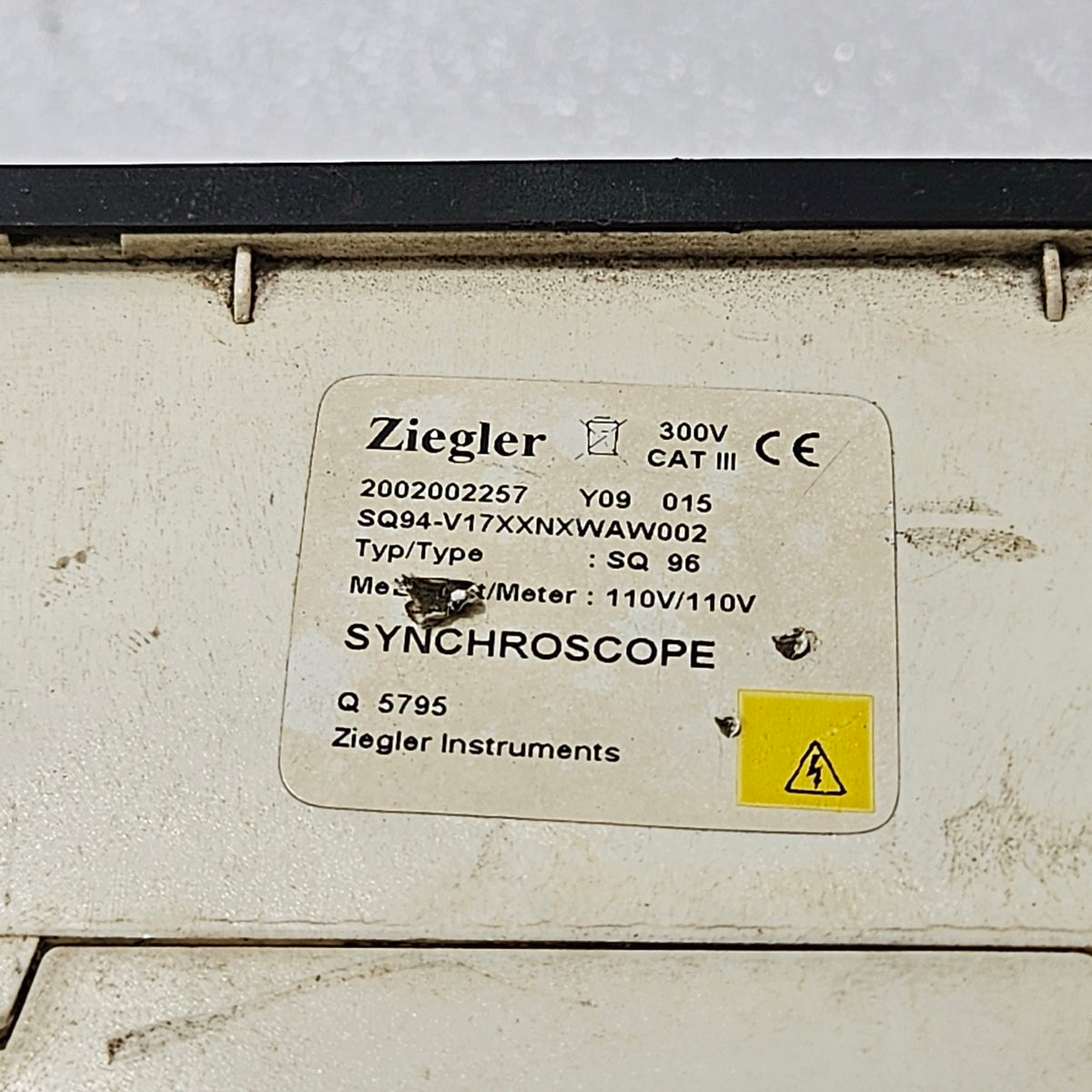 ZIEGLER SQ96 LED SYNCHROSCOPE METER 110V/110V SQ94-V17XXNXWAW002