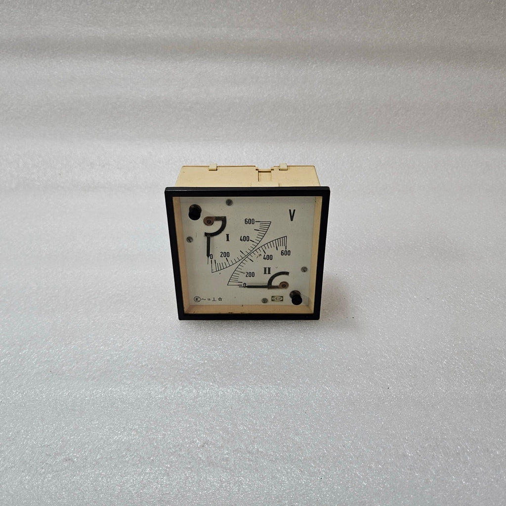 DEIF DUAL SCALE VOLTMETER PANEL METER 0–600V AC GENERATOR VOLTAGE INDICATOR PANE