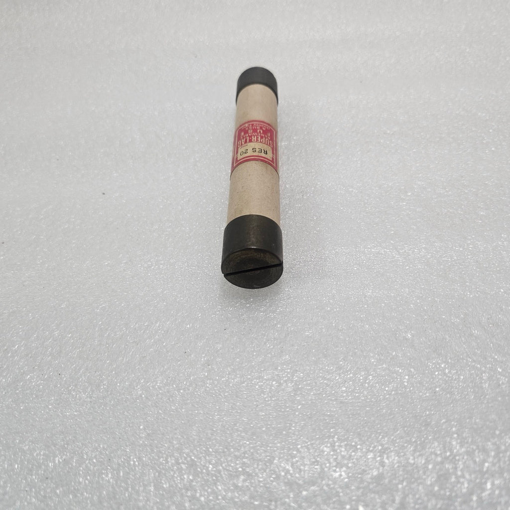 BUSSMANN RES-20 SUPER-LAG RENEWABLE FUSE 20A 600V AC UL LISTED INDUSTRIAL CARTRI