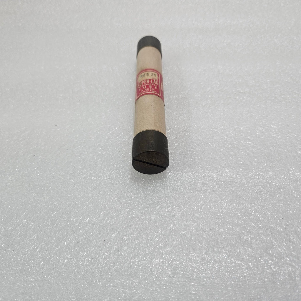 BUSSMANN RES-20 SUPER-LAG RENEWABLE FUSE 20A 600V AC UL LISTED INDUSTRIAL CARTRI